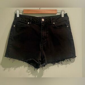 PAIGE High Rise Jean Shorts Raw Hem‎ Size 28